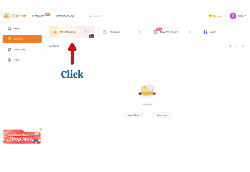 Tao mindmap tu dong bang AI voi Gitmind 2
